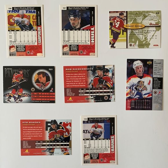 Florida Panthers Vintage NHL Hockey Cards - Lot of 17 w/ Vanbiesbrouck Case - Picture 8 of 8